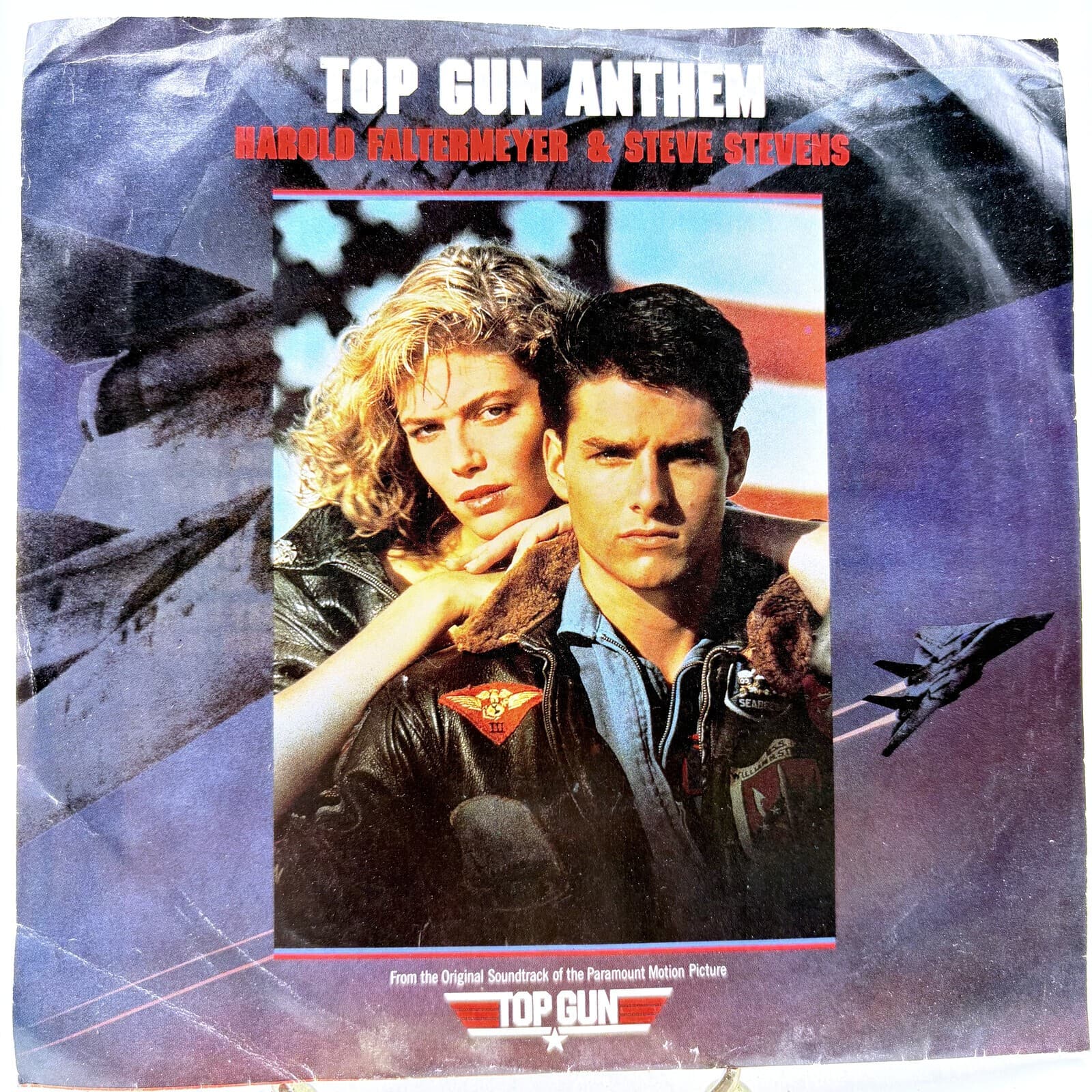 1986 Top Gun Anthem 7" Promo 45 Faltermeyer & Stevens Columbia