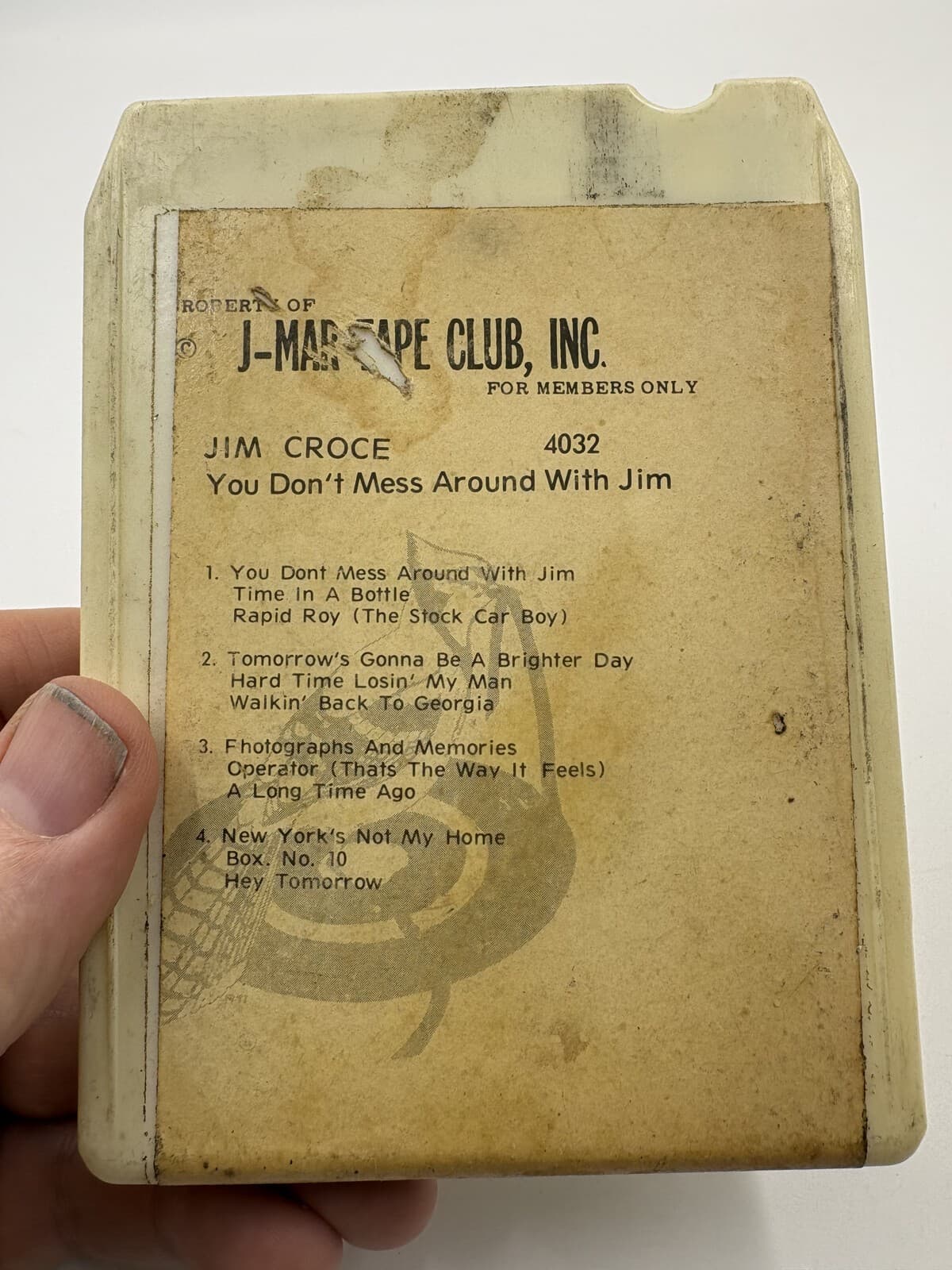 Jim Croce You Don't Mess Around With Jim J-Mar 8-Track 4032 Untested