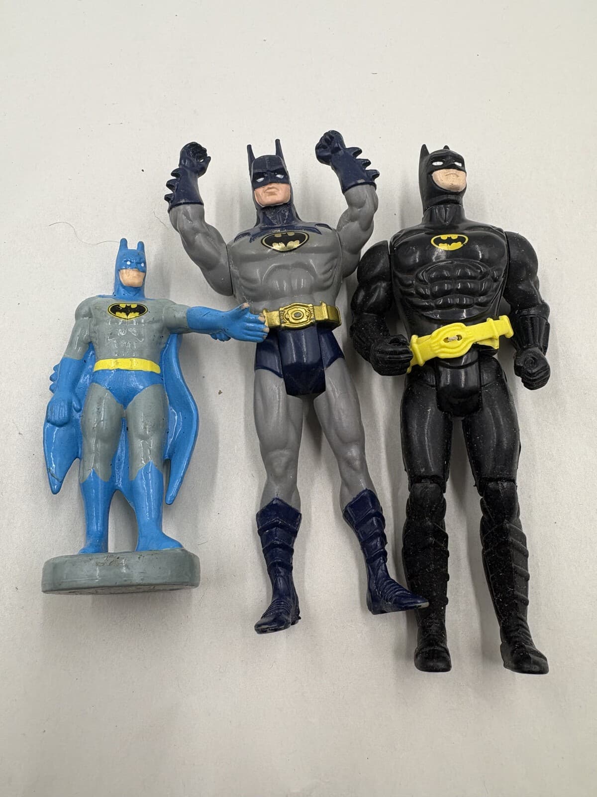 Vintage Batman Figure Lot 3 Pc 1988 Applause 1989 Toy Biz 1990 Kenner