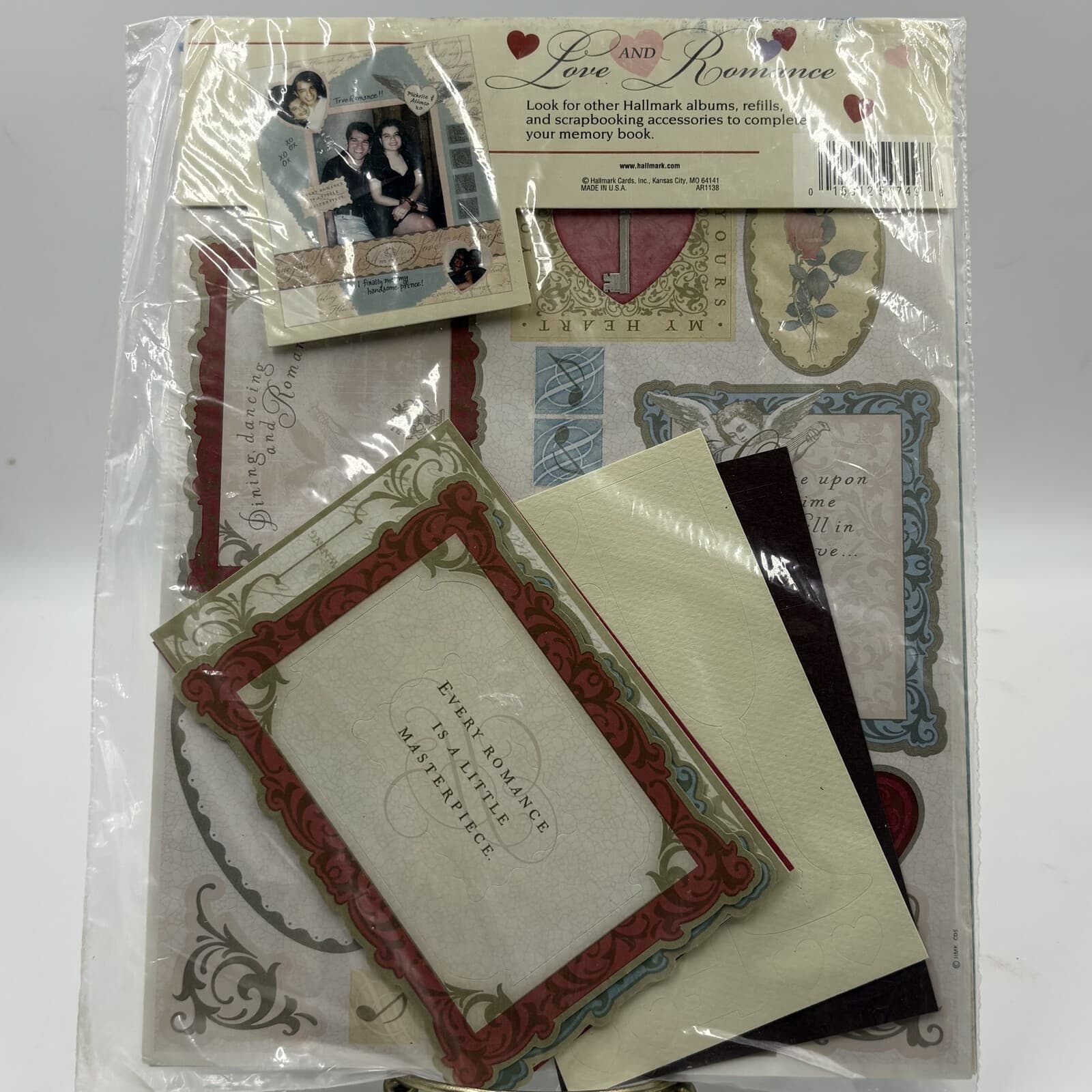 Hallmark Love and Romance Scrapbooking Kit Wedding Frames Stickers 8.5x11