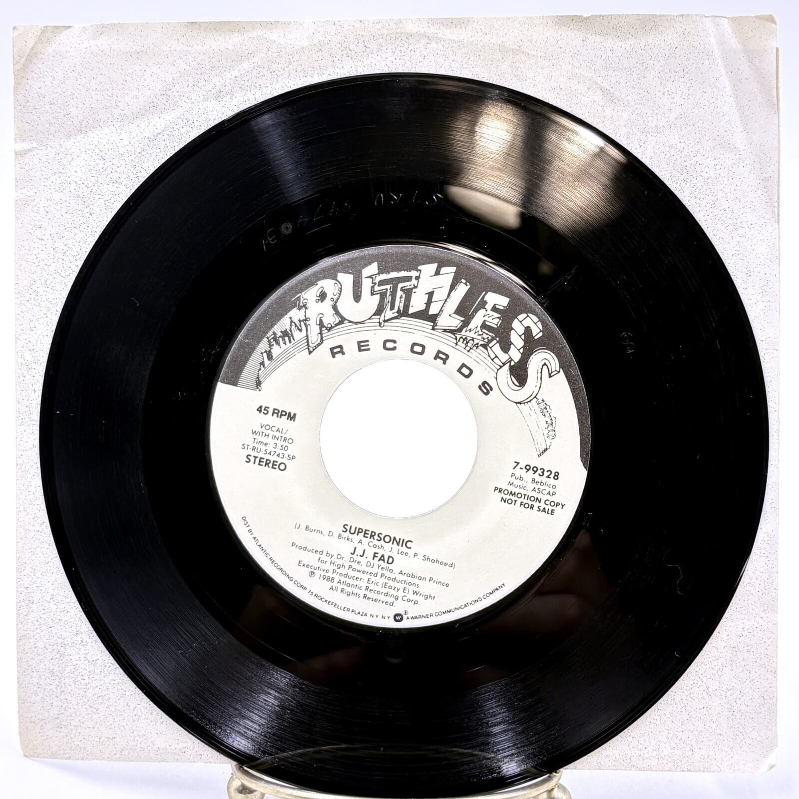 J.J. Fad Supersonic 1988 Ruthless Promo 7" 45 RPM 7-99328