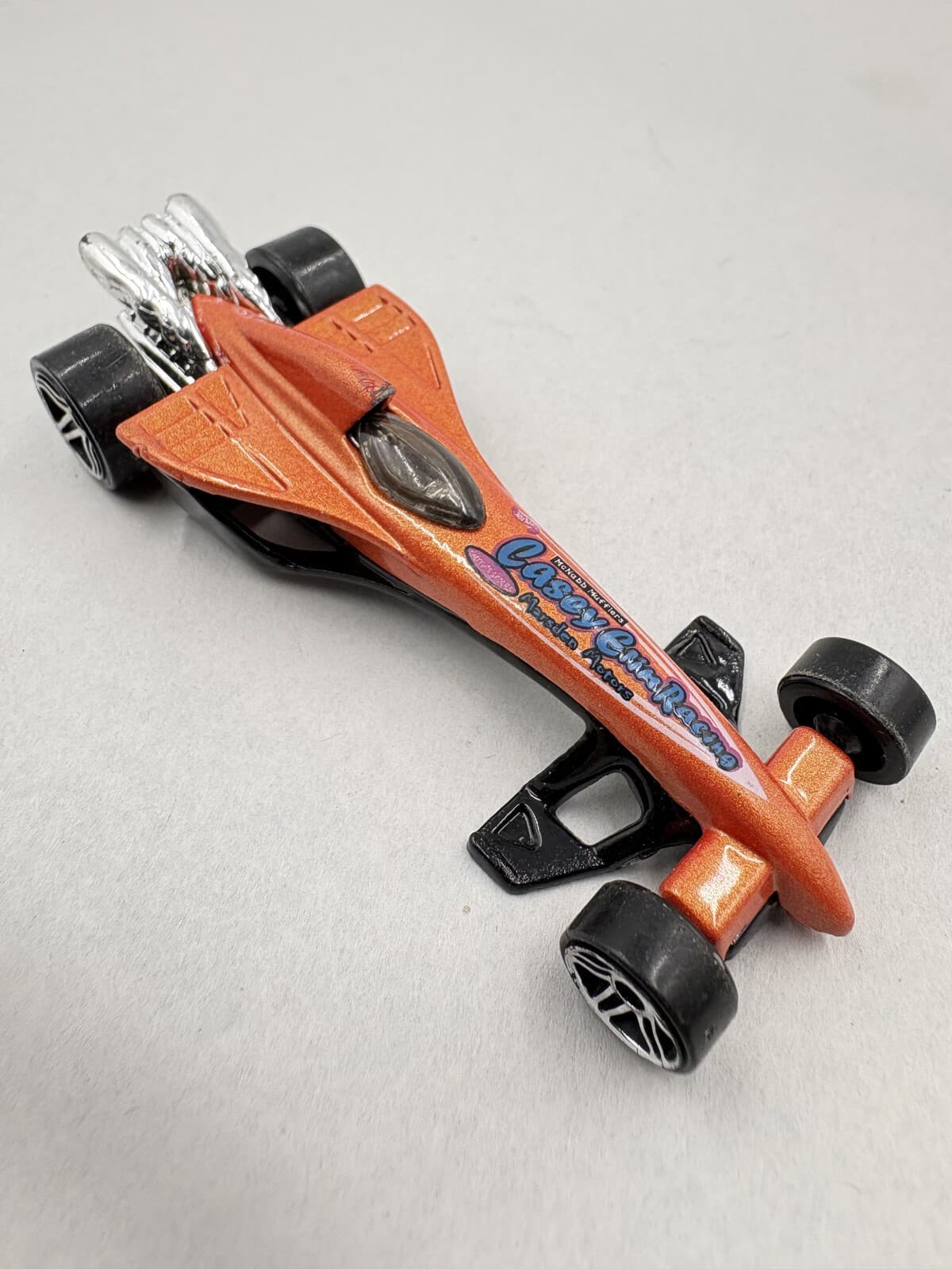 2001 Hot Wheels Greased Lightnin' #131 Pearl Orange Casey Erin Racing Loose