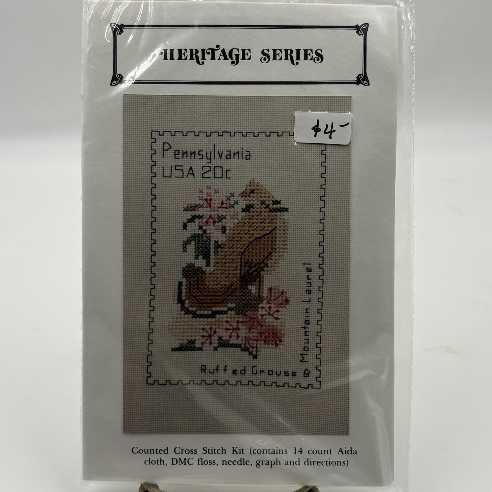 Heritage Series Pennsylvania State Bird Flower Cross Stitch Kit 14ct NOS