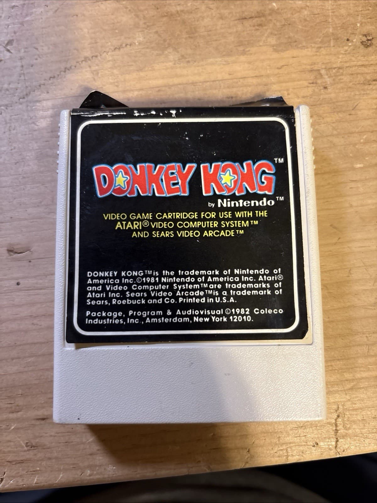 DONKEY KONG Coleco Game cartridge Authentic Not Tested