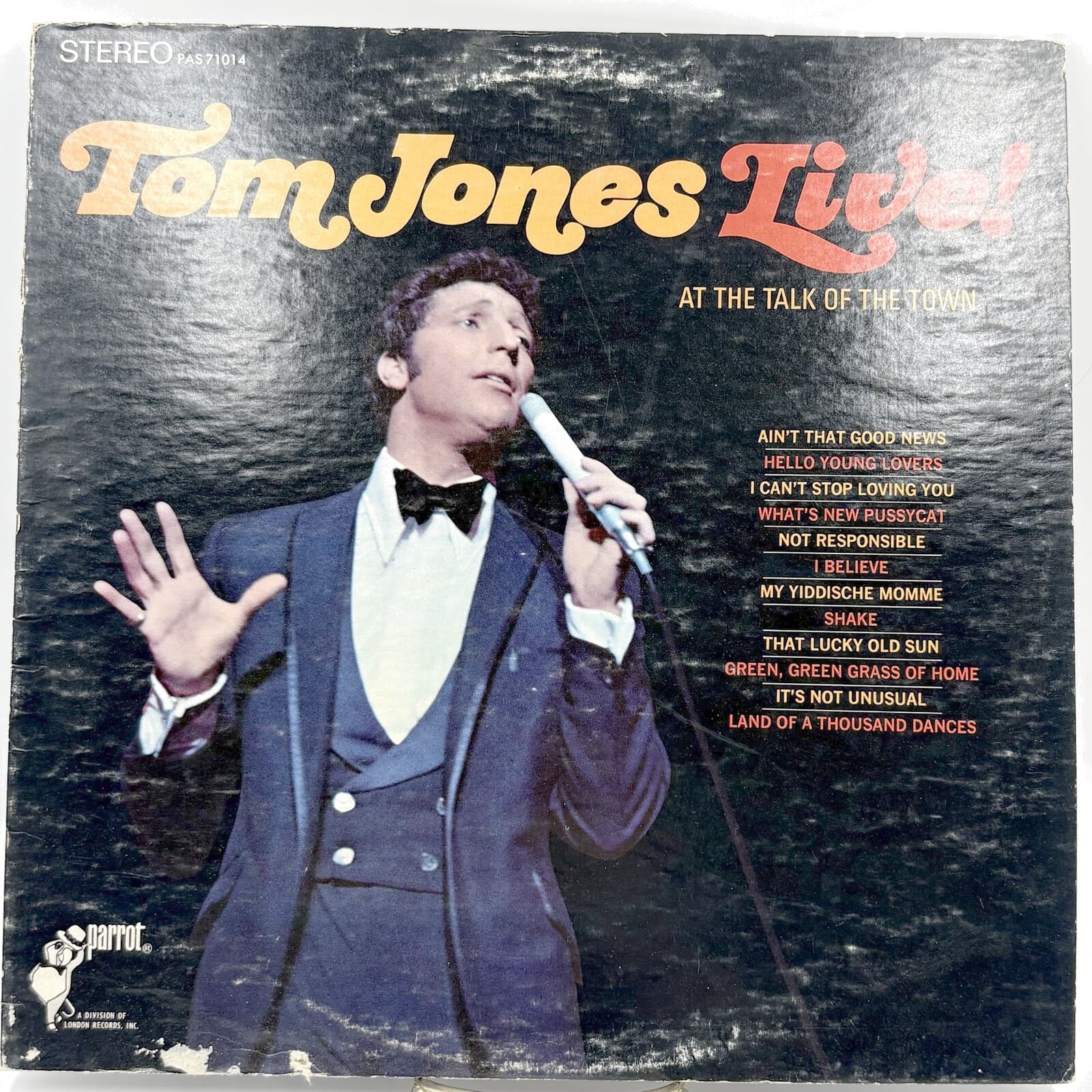 Tom Jones Live! At The Talk Of The Town LP 1967 Parrot PAS 71014 Stereo