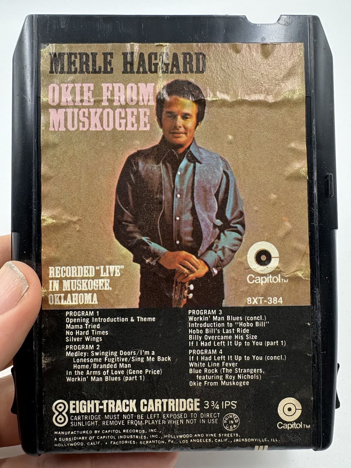 Merle Haggard Okie From Muskogee 8-Track Capitol 8XT-384 Untested