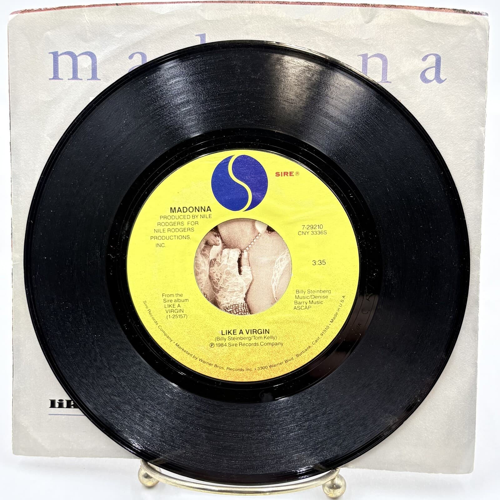 Madonna Like a Virgin / Stay 1984 Sire 7-29210 7" 45 Picture Sleeve
