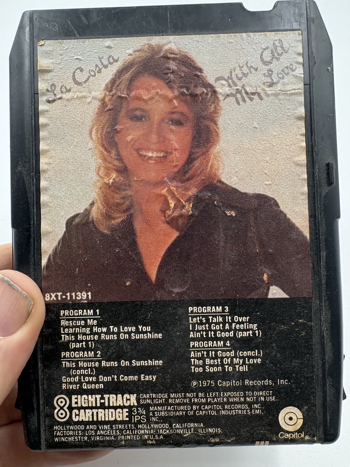 1975 La Costa With All My Love 8-Track Tape Capitol 8XT-11391 Untested