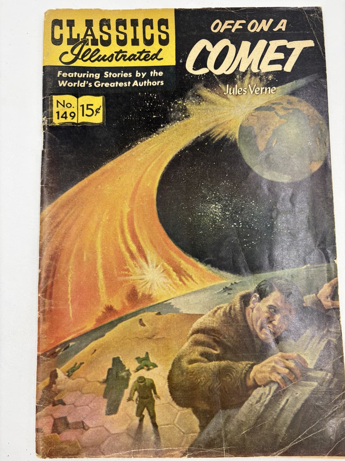 Classics Illustrated #149 Off on a Comet 15c Vintage Comic