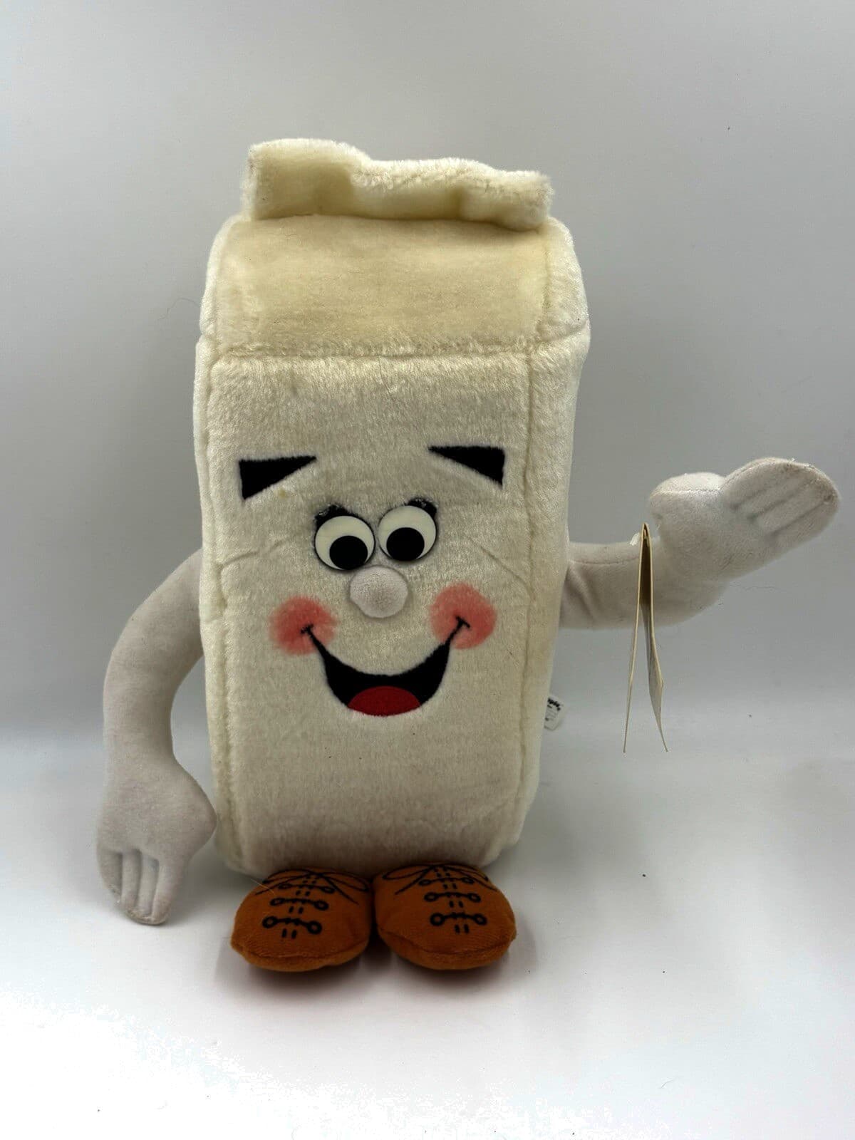 Vintage 1992 Food Groupie Milk Carton Plush Toy With Tag 10" Stuffed