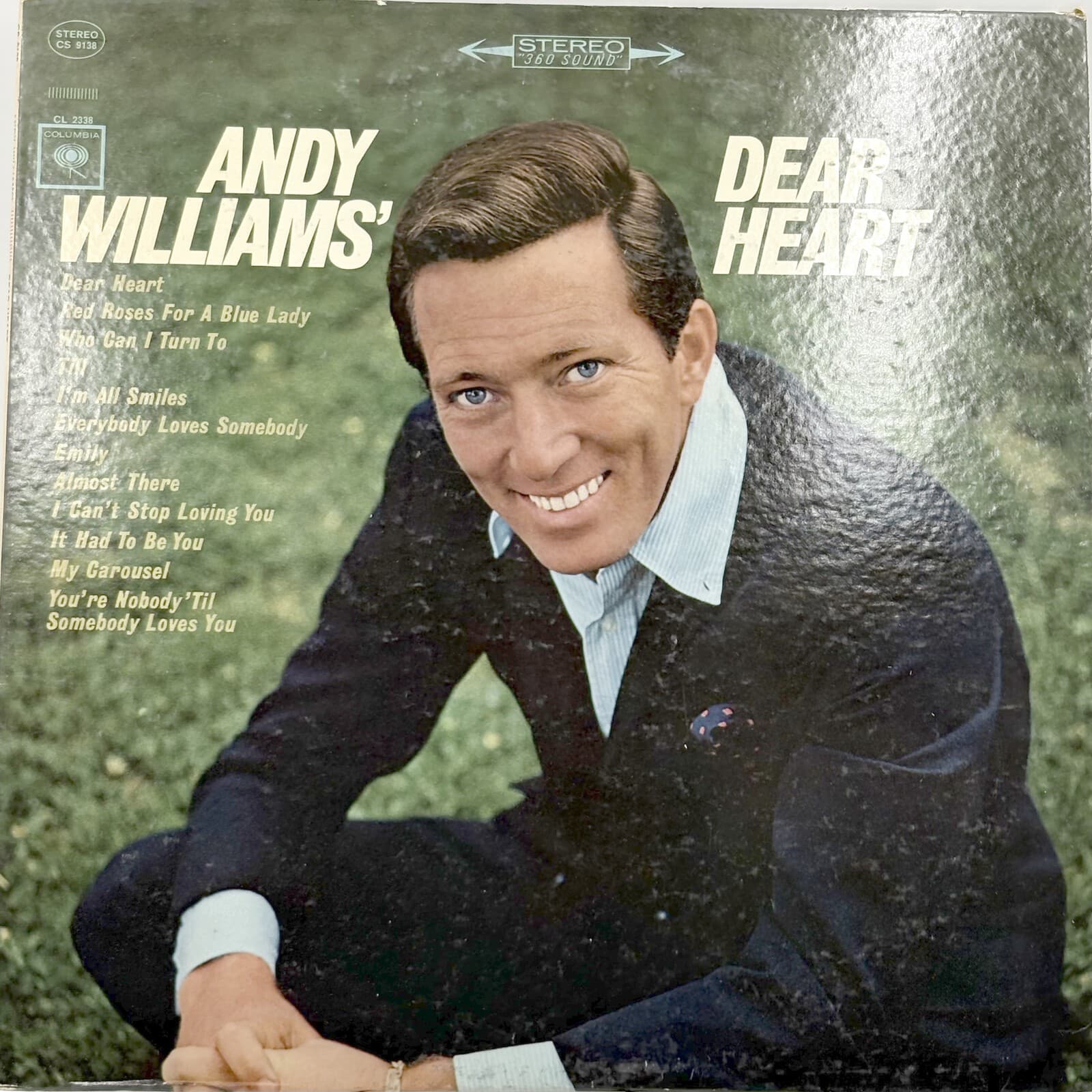 Andy Williams Dear Heart LP Columbia CS 9138 Stereo Vinyl 1965