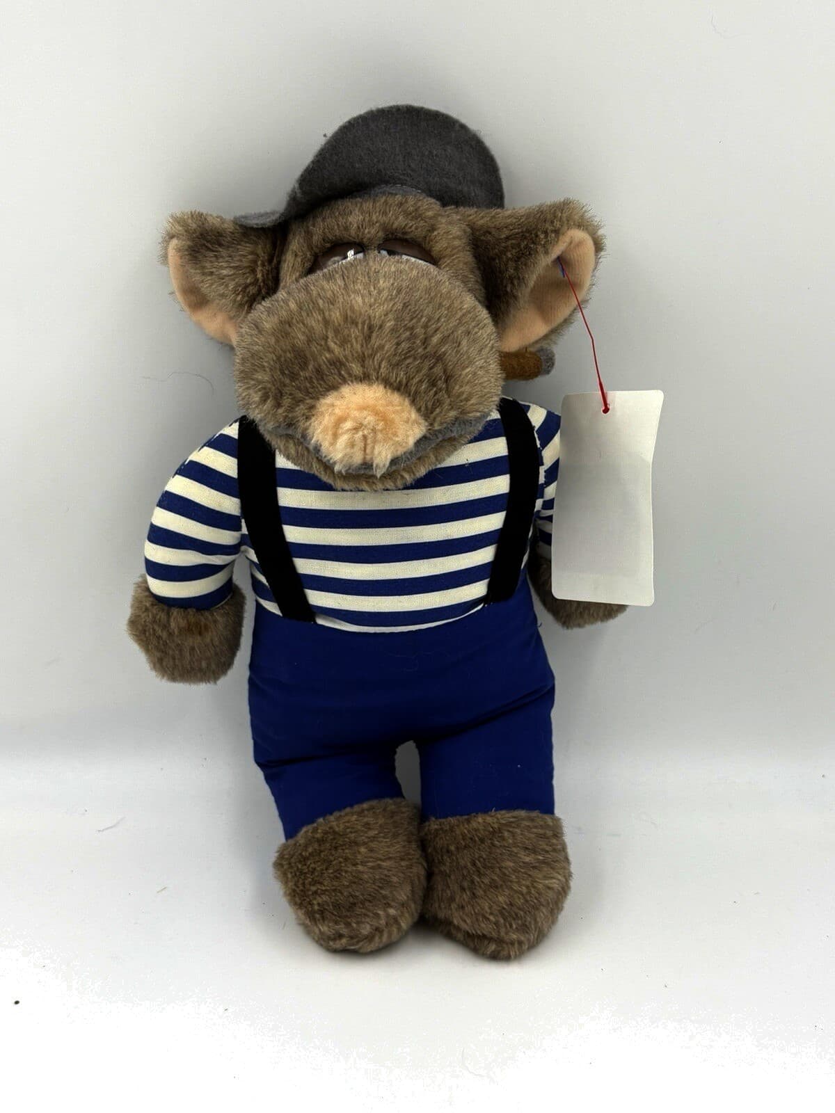 Vintage 1987 Commonwealth Mouse Rat Cigar Plush Stuffed Animal 9"