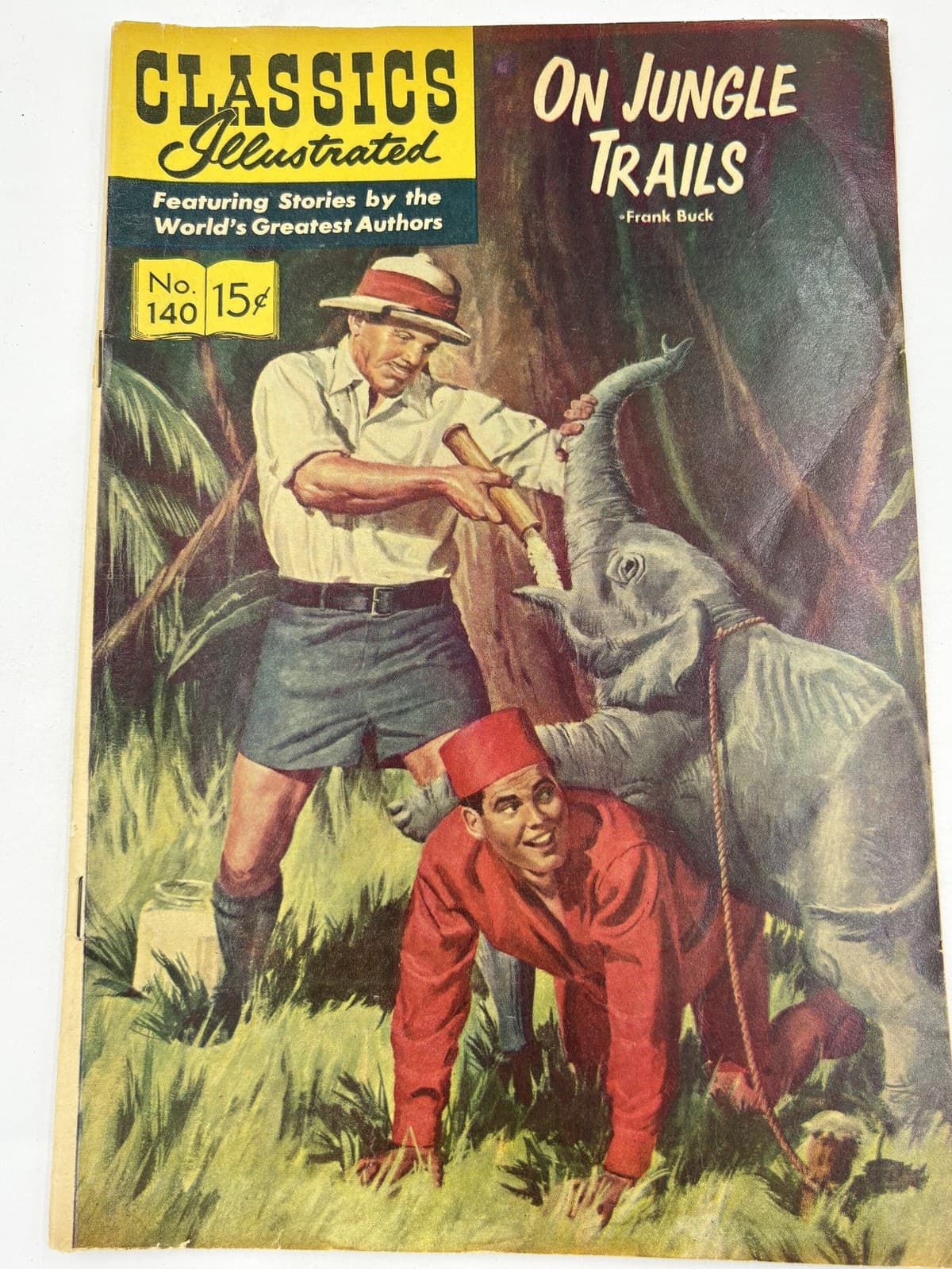 Classics Illustrated #140 On Jungle Trails 15c Vintage Comic
