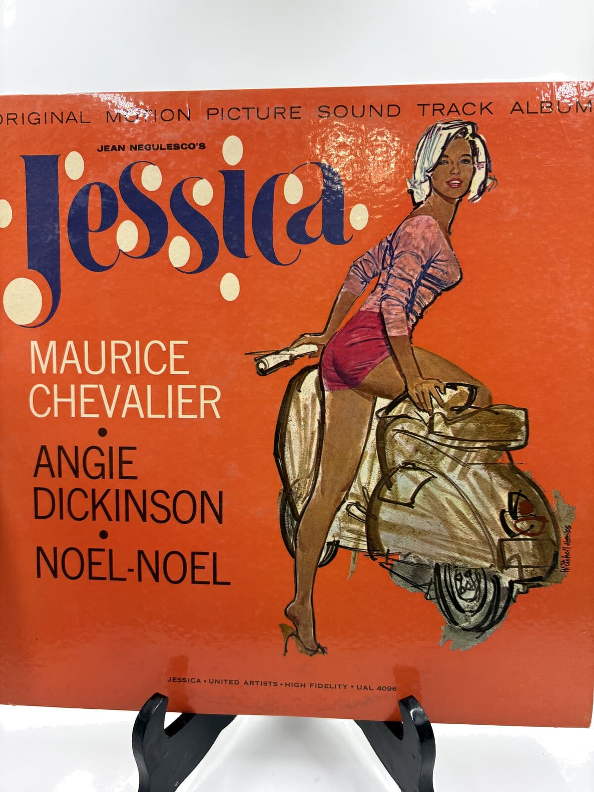 Jessica Soundtrack LP UAL 4096 Mono 1962 Maurice Chevalier Angie Dickinson