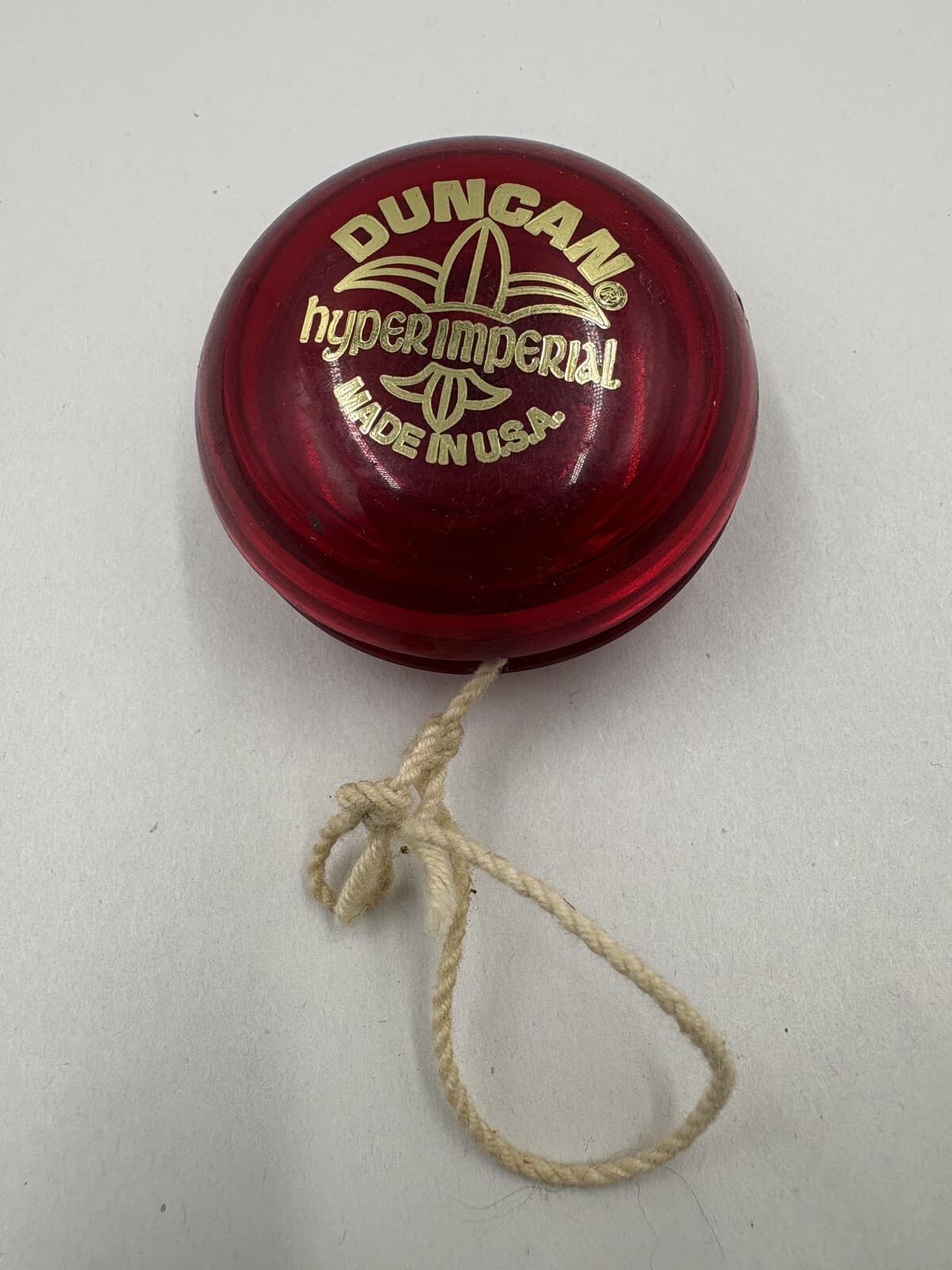 Vintage Duncan Hyper Imperial Yo-Yo Translucent Red Made in USA