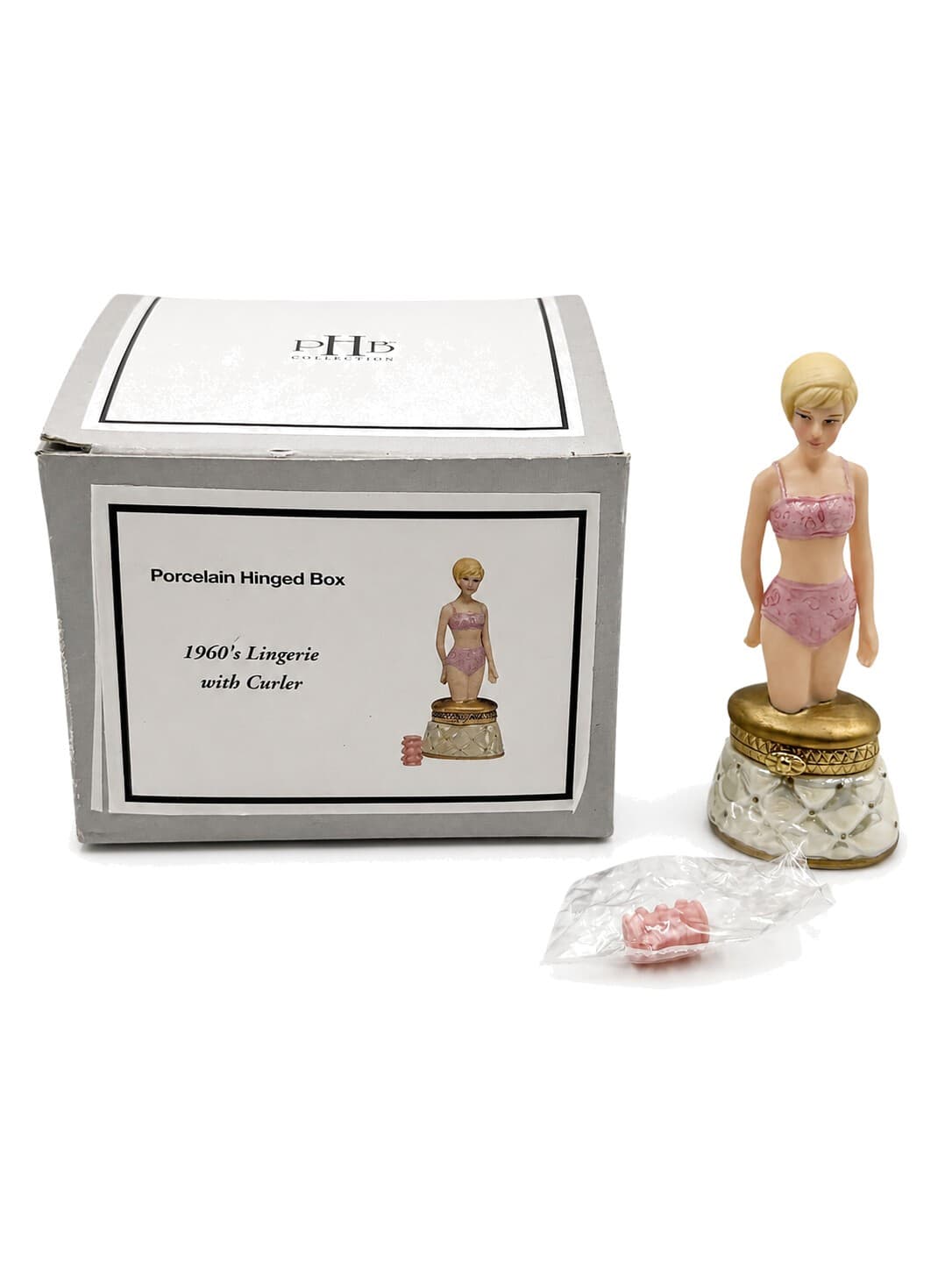Midwest of Cannon Falls PHB 1960s Lingerie Curler Trinket Box 1996