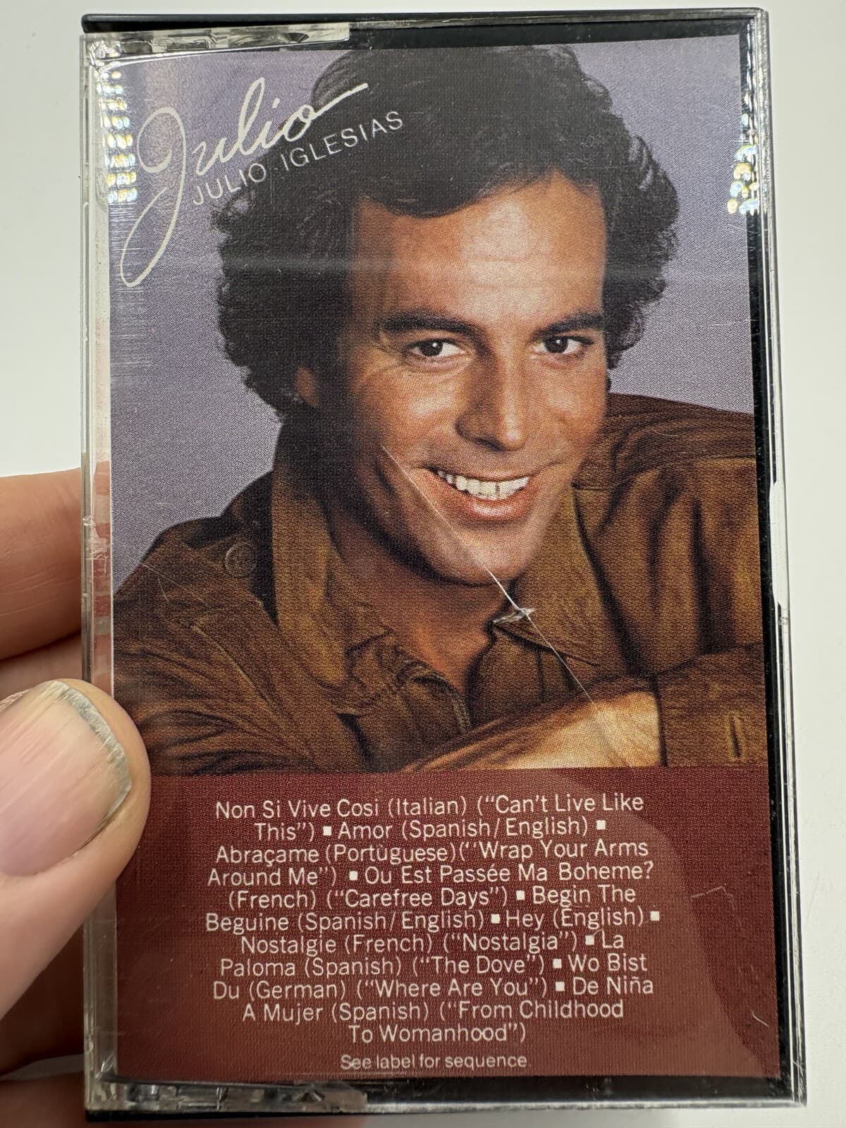 Julio Iglesias Julio Cassette Tape 1983 Columbia FCT 38640