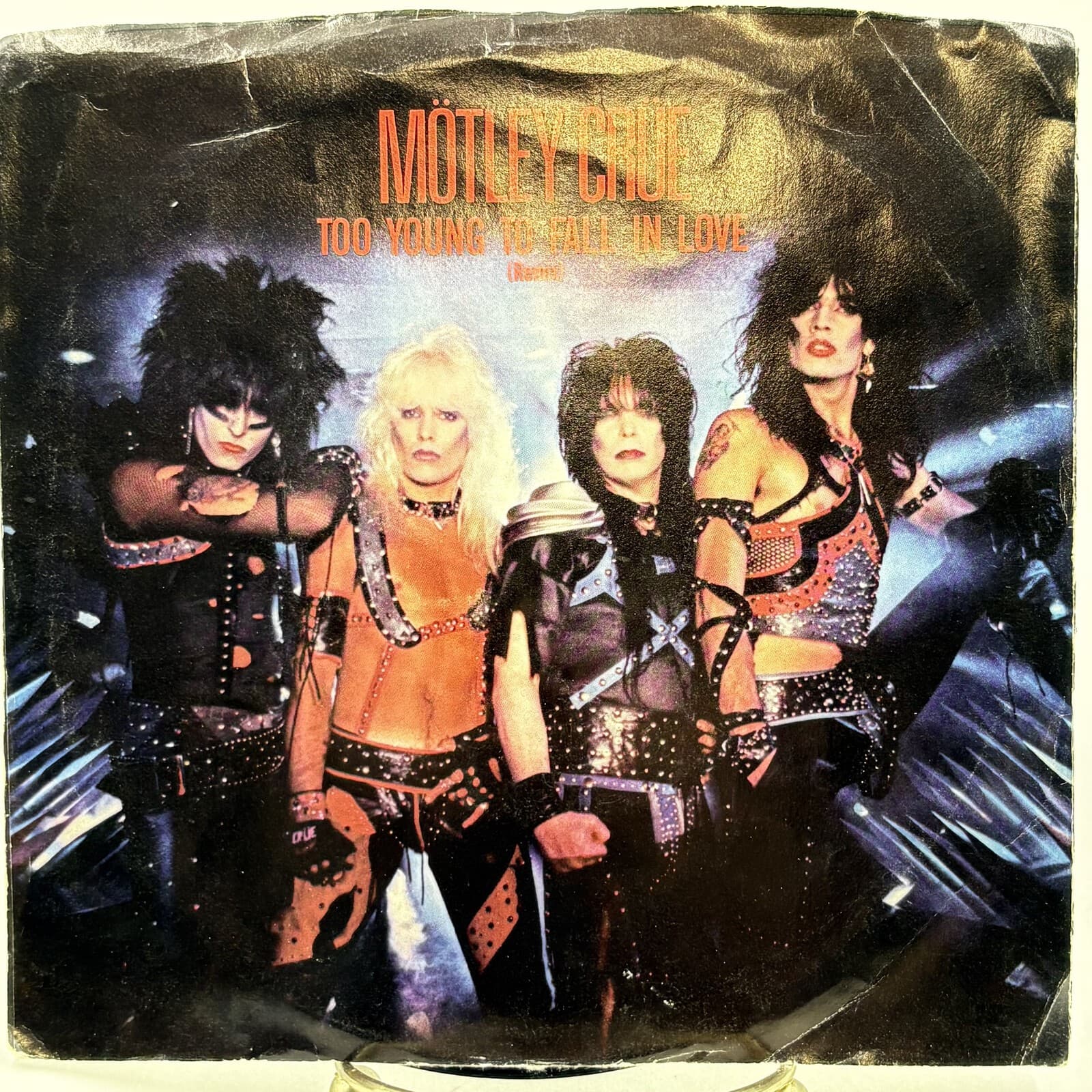 Mötley Crüe Too Young to Fall in Love (Remix) Promo 7" 45 Picture Sleeve