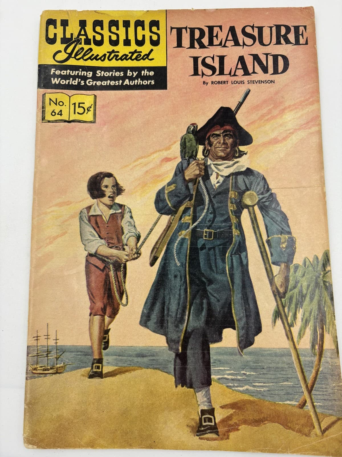 Classics Illustrated #64 Treasure Island 15c Vintage Comic
