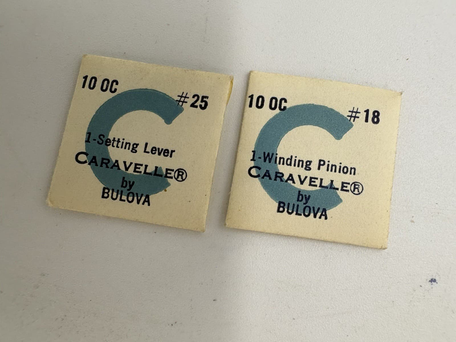 Bulova Caravelle Watch Parts - 10AC Caliber - See Images - SEALED Packets