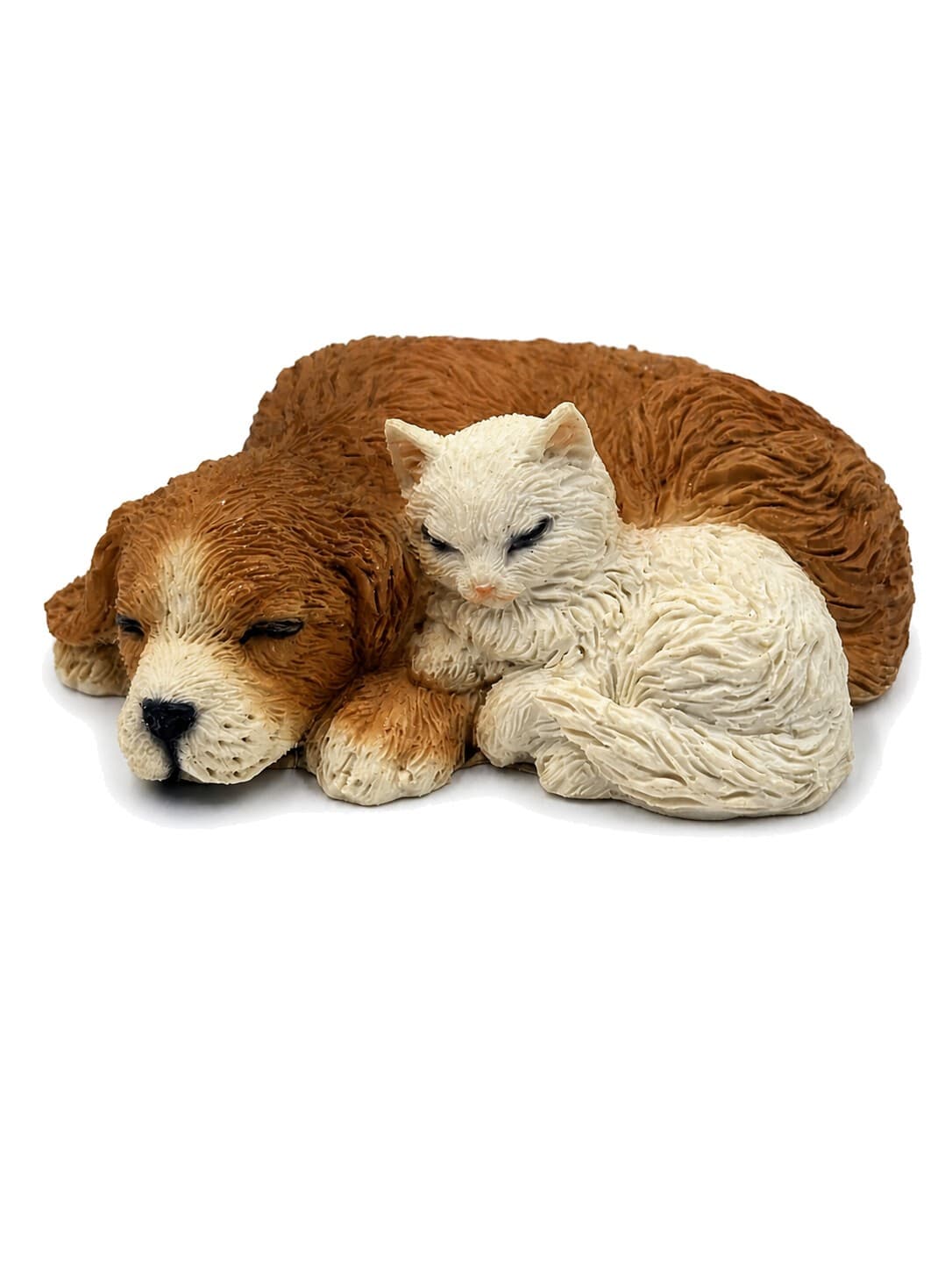Castagna Sleeping Dog & Cat Figurine 1998 Italy Resin w/ Box