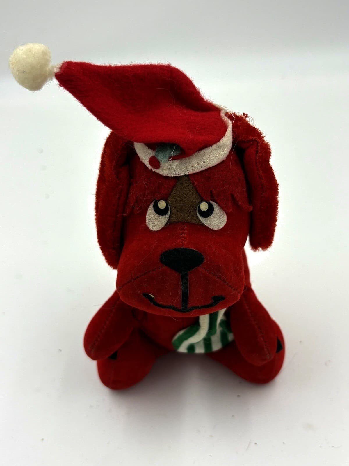 1987 Applause Santa Paws Red Dog Plush Christmas 12" Mary Kelly