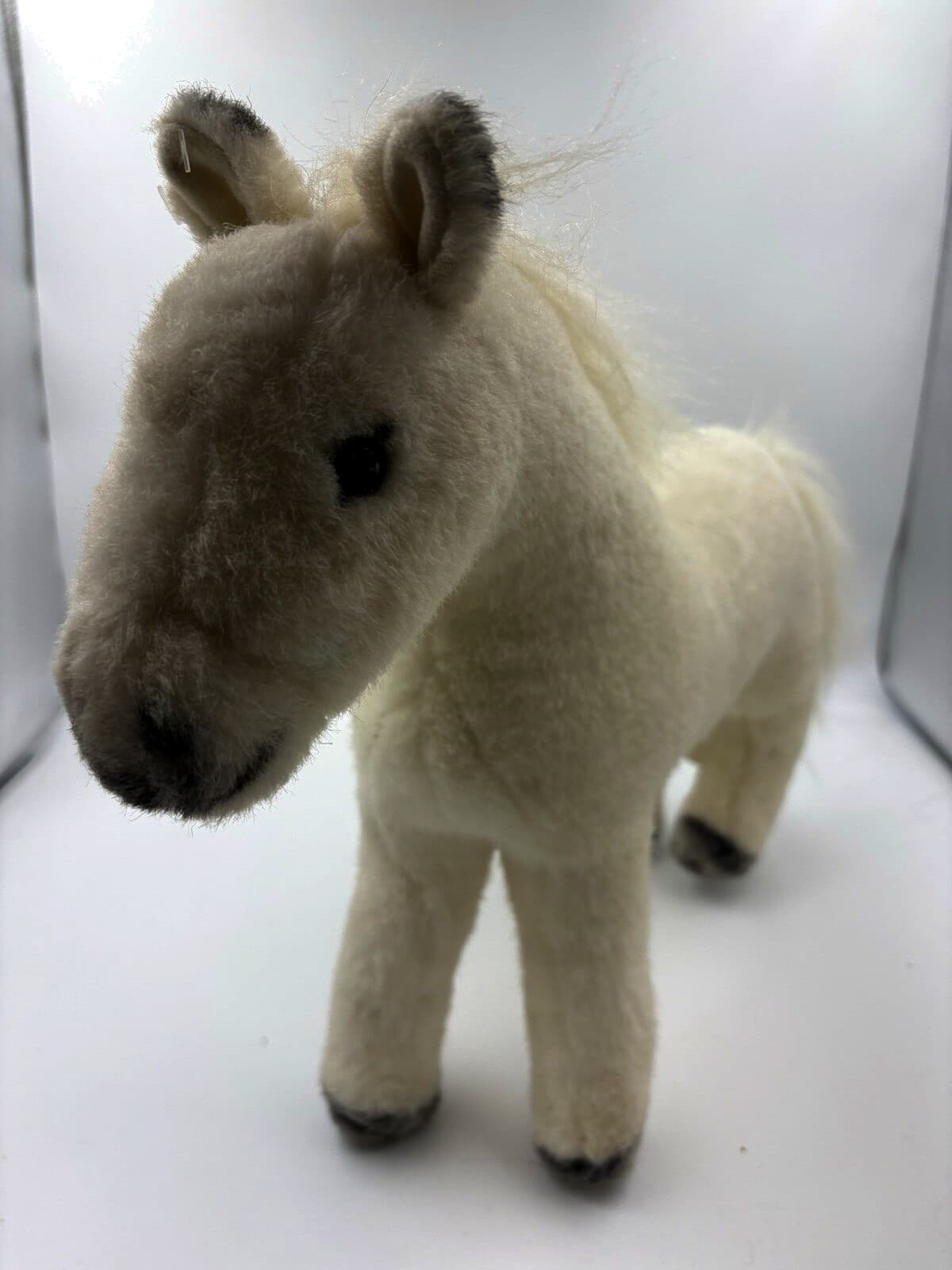 Gotz Pottery Barn Kids White Plush Horse Pony Stuffed Animal 13"