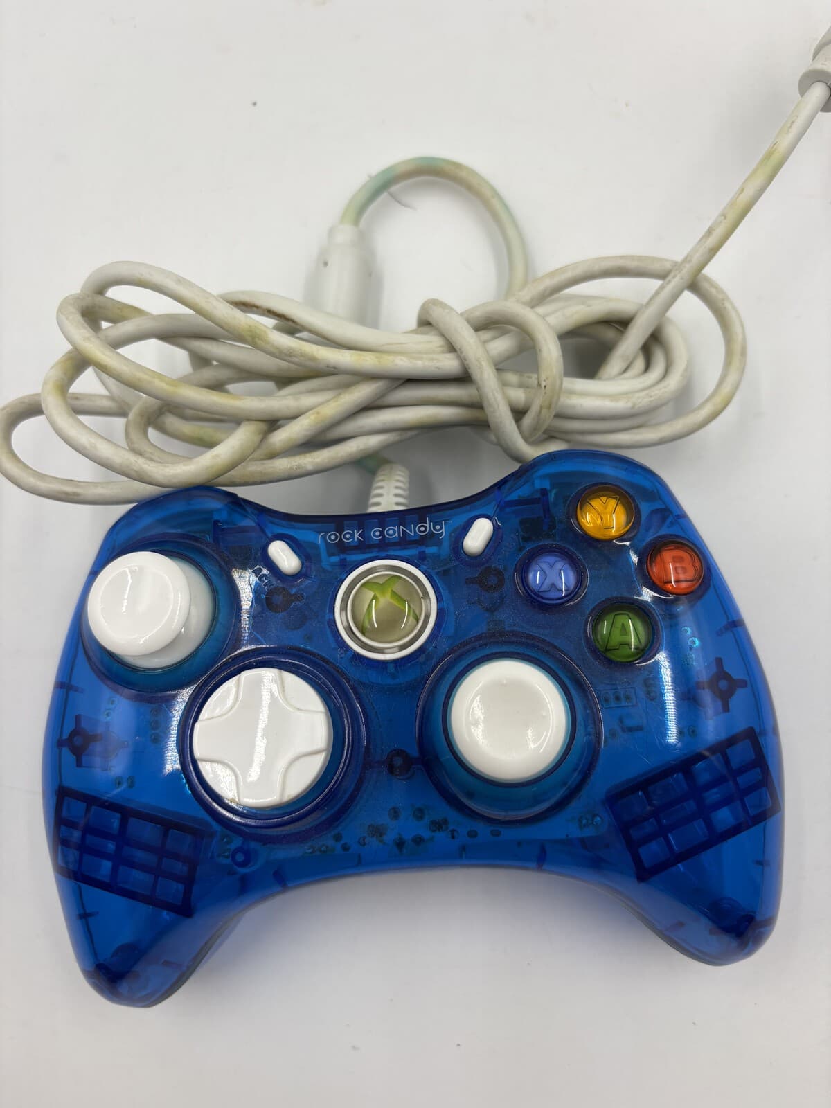 PDP Rock Candy 037-010 Blue Wired Xbox 360 Controller For Parts