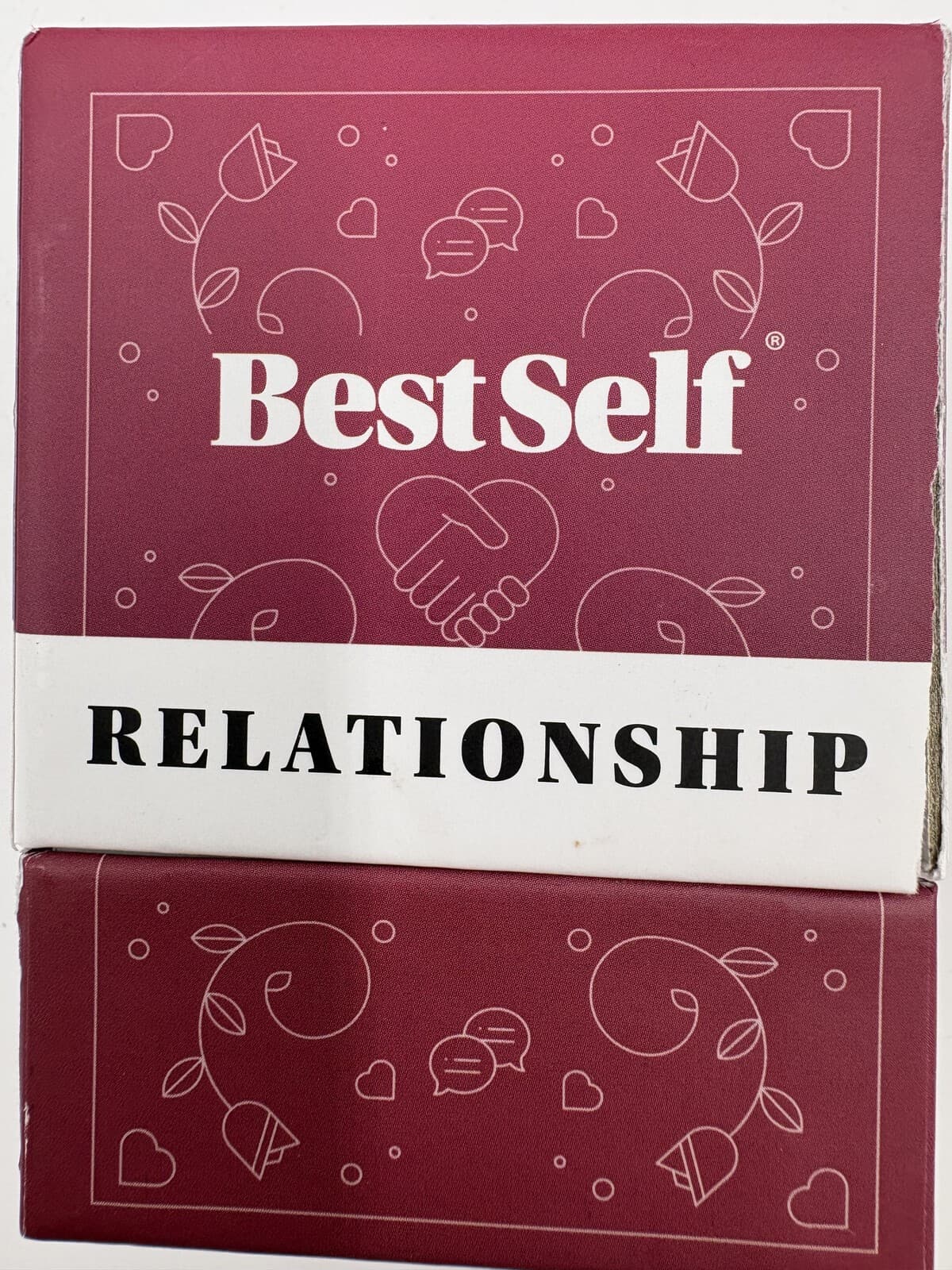 BestSelf Relationship Deck 150 Prompt Cards Couples Conversation Game Red