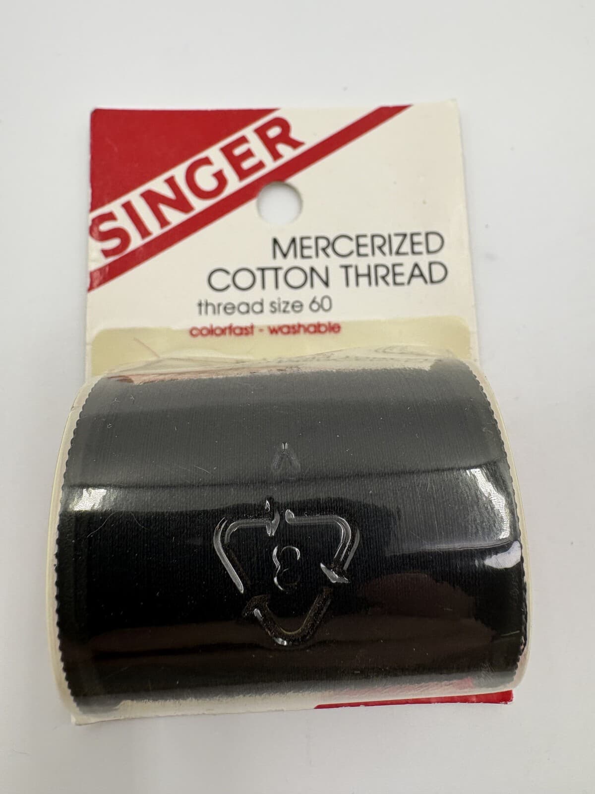 Singer Mercerized Cotton Sewing Thread Size 60 Black New Old Stock