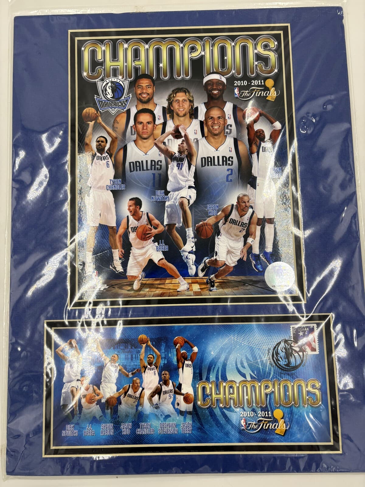 2010-11 Dallas Mavericks NBA Finals Champions USPS Art Print 16x12 Sealed