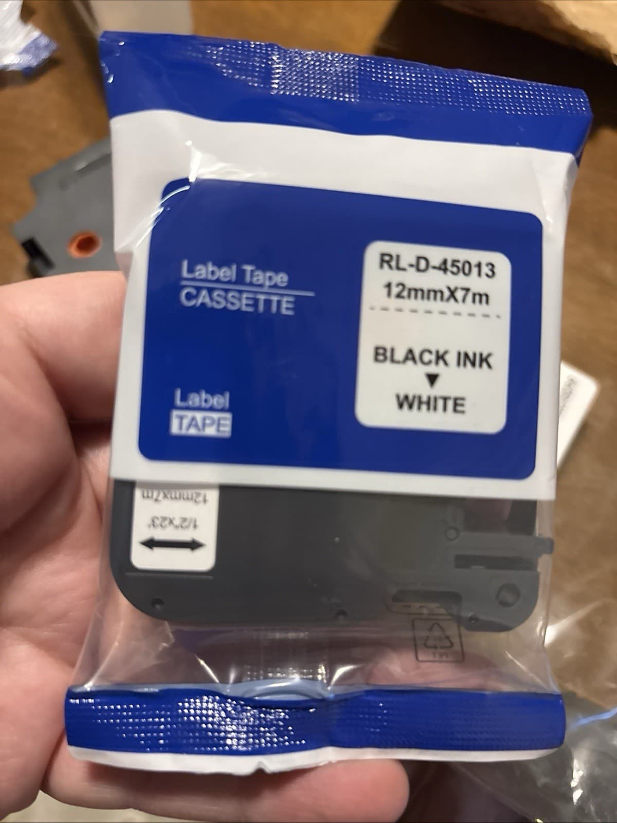 Label Tape 12mm 4 Cartridges- Open One Was Barely Used