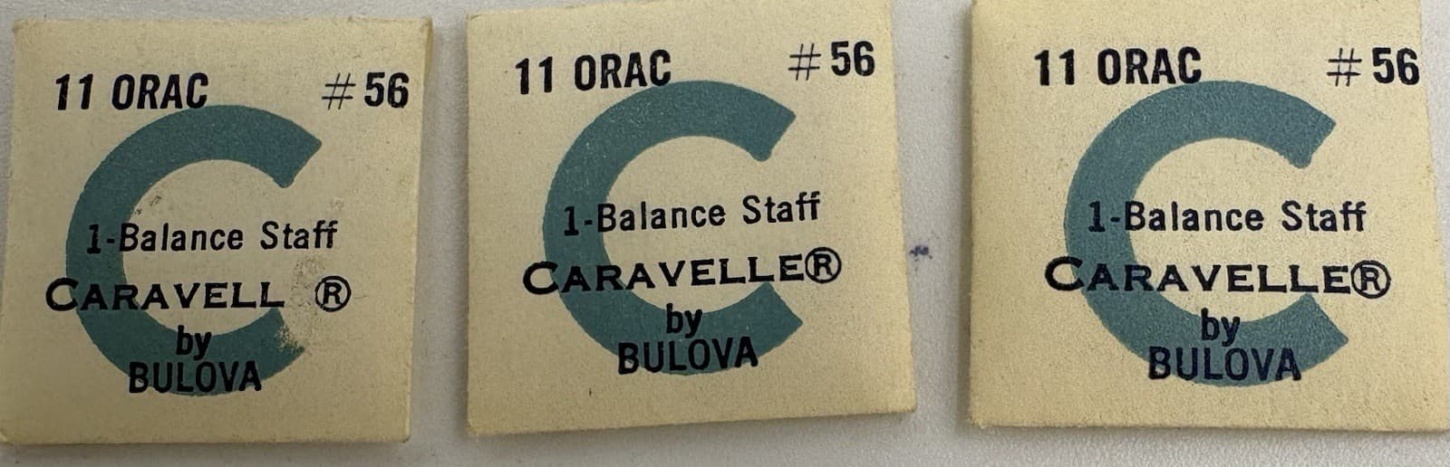 Bulova Caravelle Watch Parts - 11ORAC Caliber - See Images - SEALED Packets