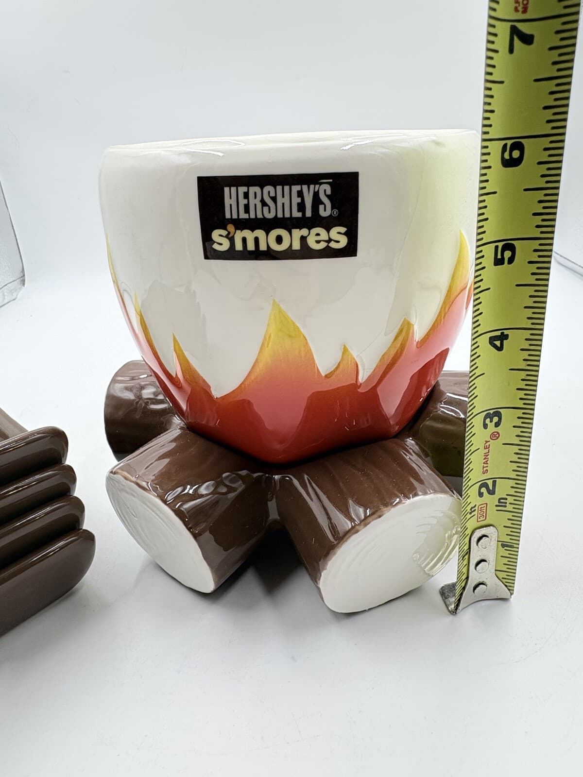 Hershey's 10409H Ceramic S'mores Maker Set 4 Trays Missing Forks