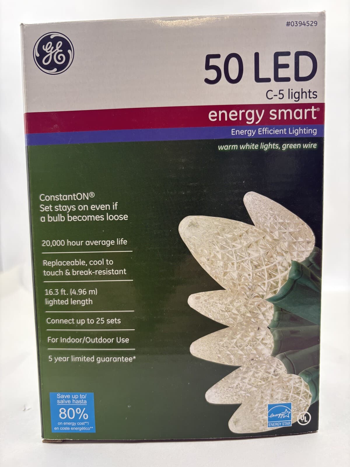 GE Energy Smart 50 LED C5 Warm White String Lights Tested w/ Box