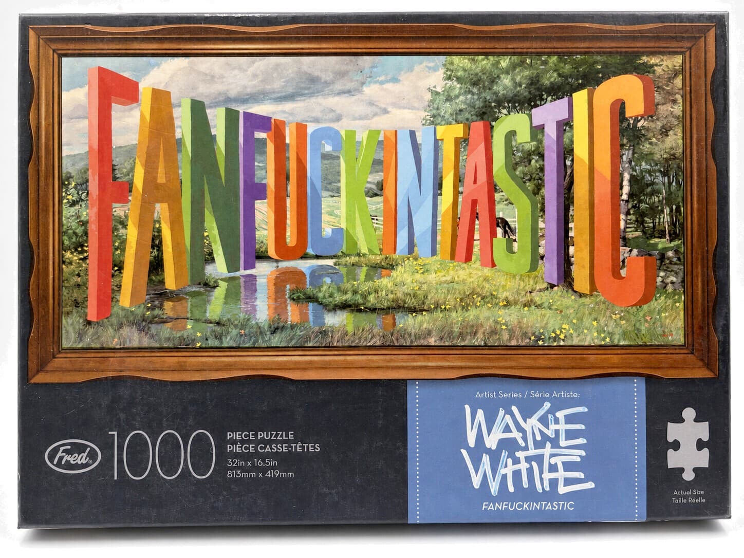 Genuine Fred Fanfuckintastic Wayne White 1000-Piece Puzzle Open Box