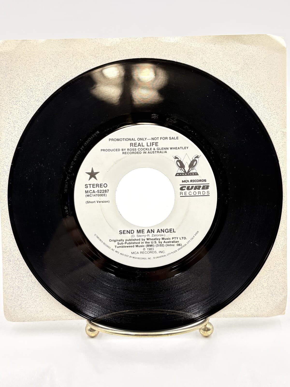 Real Life Send Me An Angel 1983 US Promo 7" 45 MCA-52287 Synth-Pop