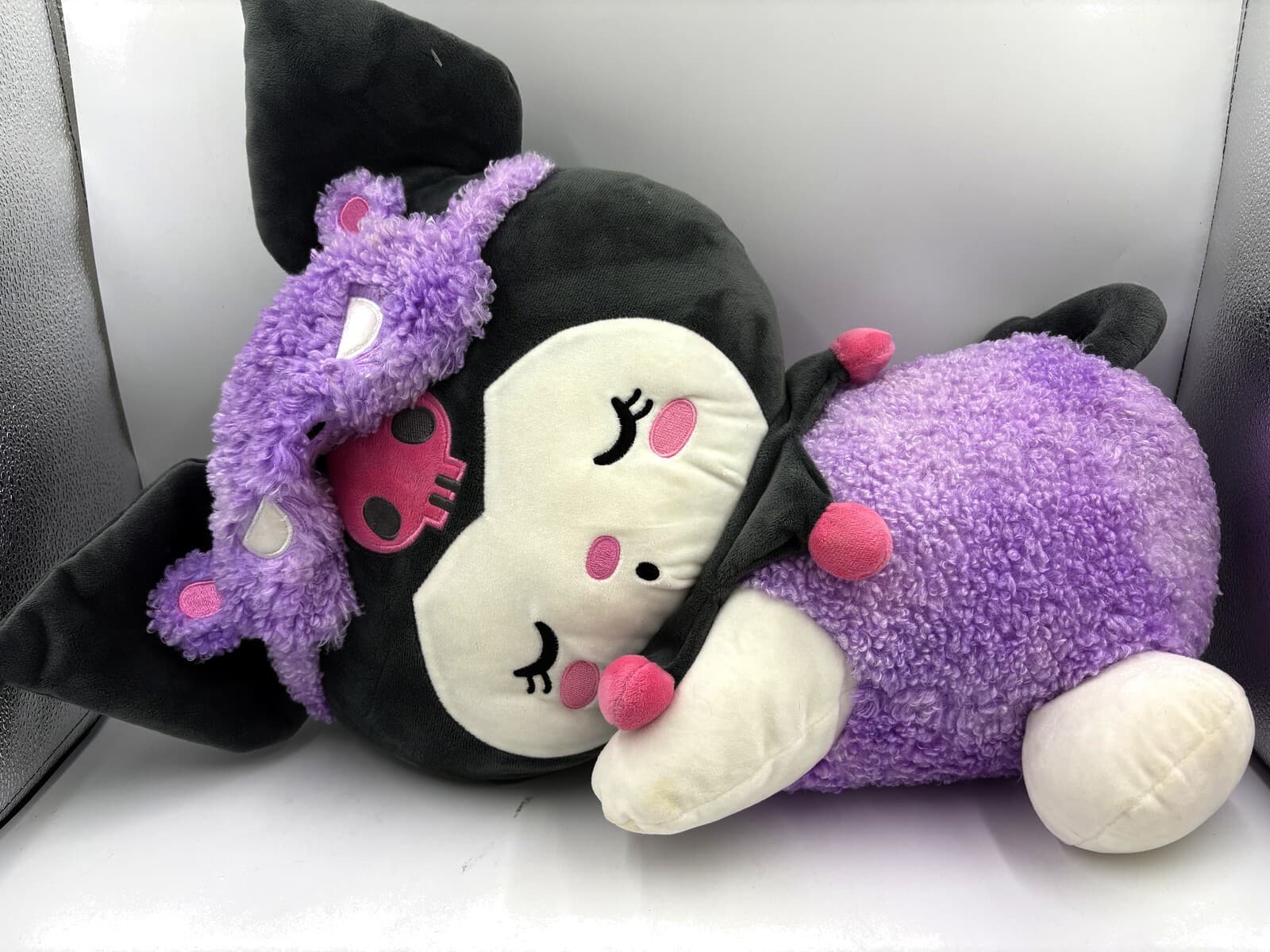 Jazwares Sanrio Kuromi 18-Inch Sleeping Plush Purple Sherpa 2024