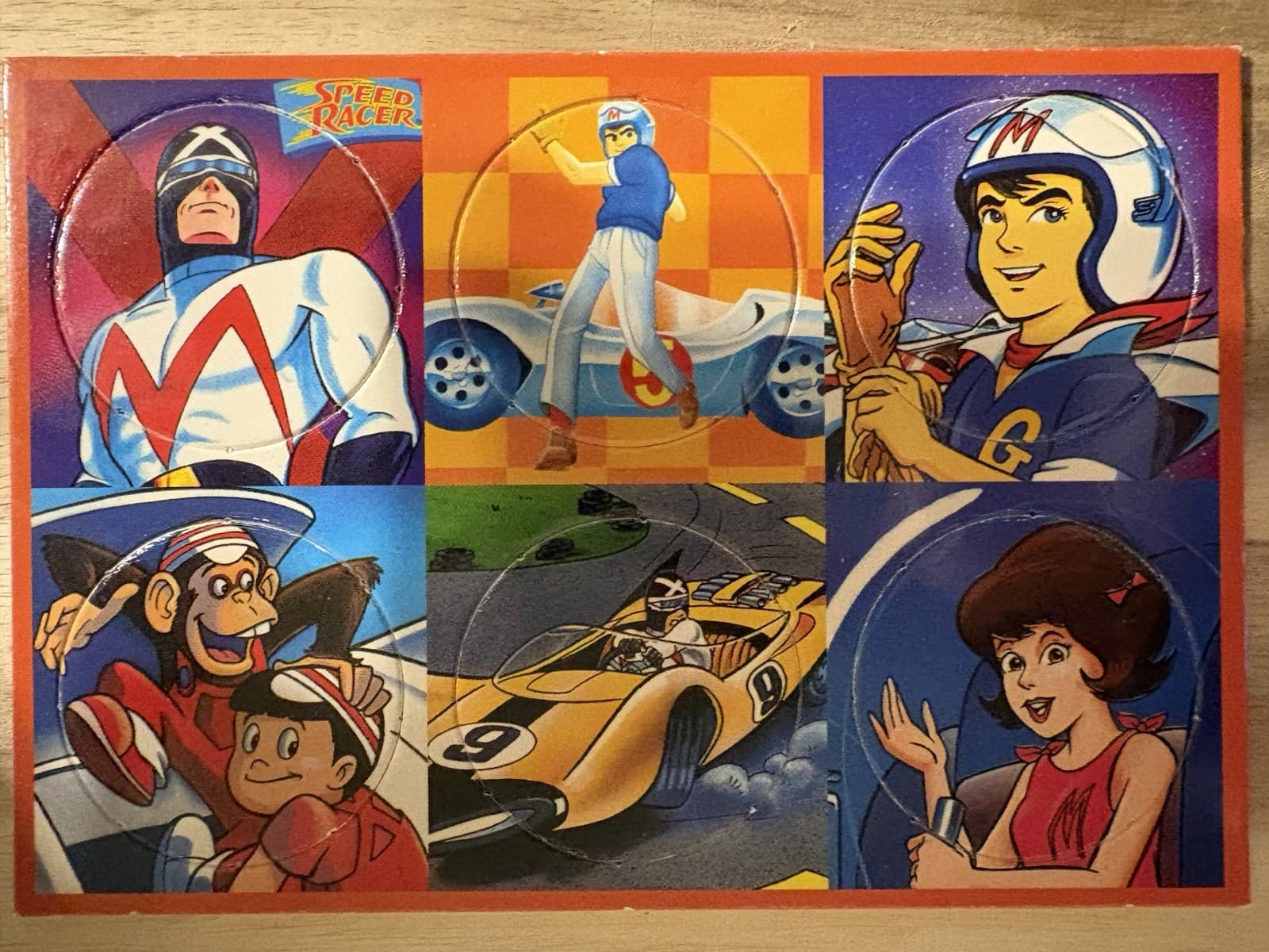 Speed Racer Unpunched Sheet Of Pogs