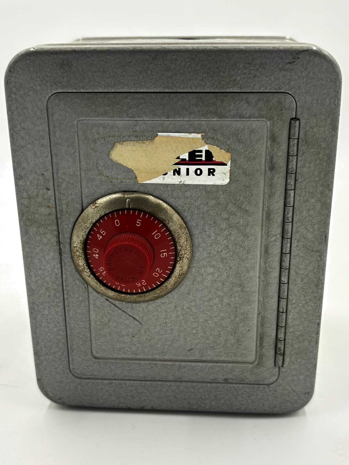 Vintage Brumberger Mosler Junior 10 in Metal Toy Safe Coin Bank
