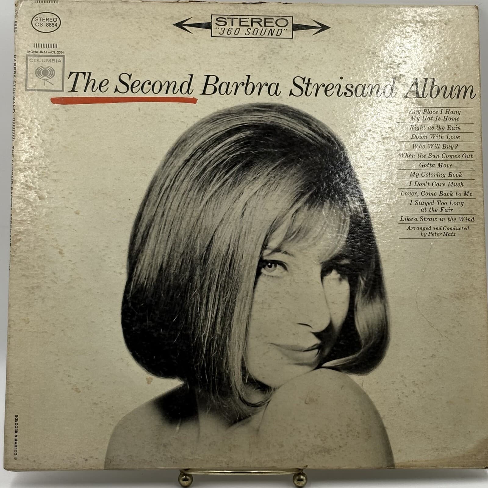 Barbra Streisand The Second Album LP Columbia CS 8854 Stereo 360 Sound