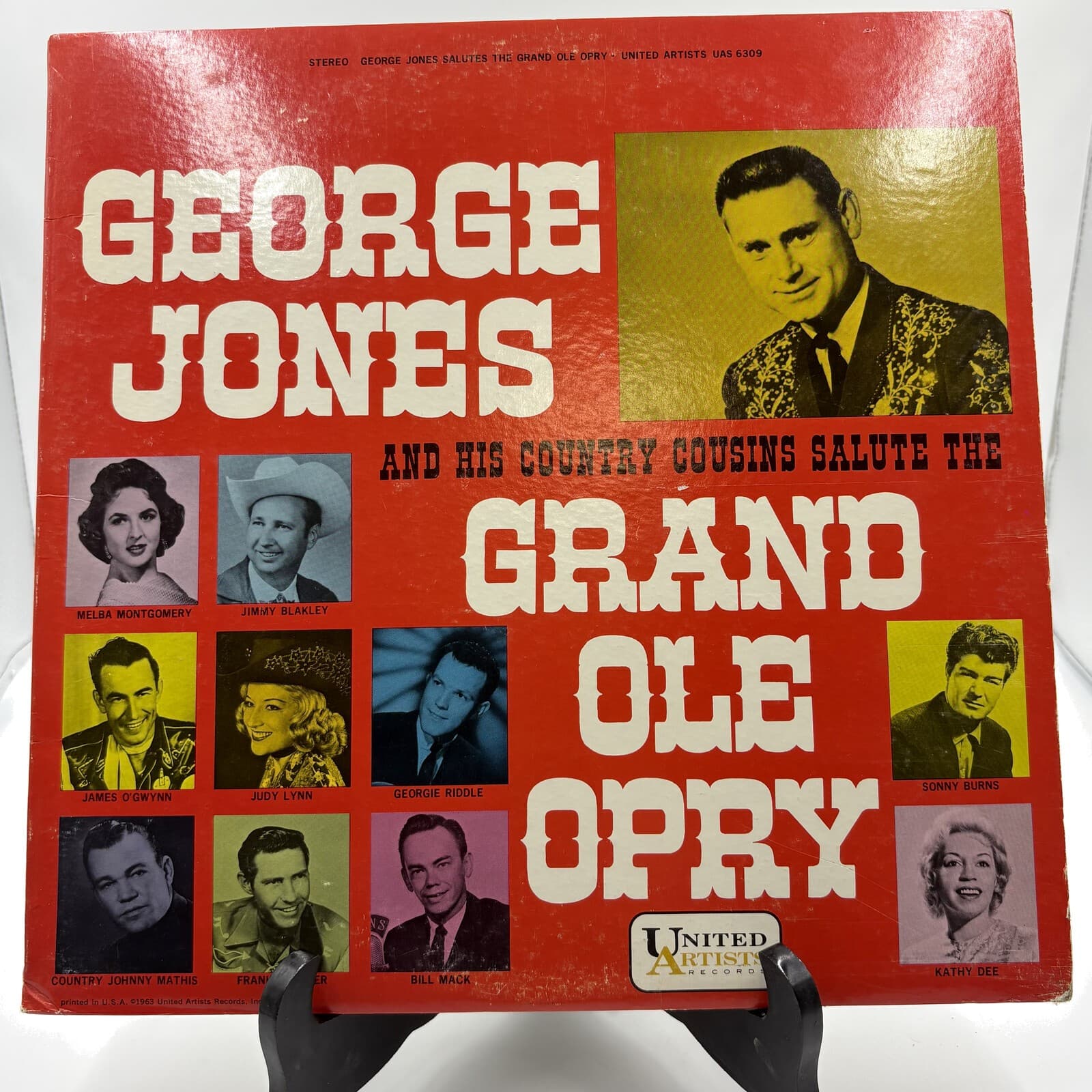 George Jones & His Country Cousins Salute Grand Ole Opry UAS 6309 Stereo LP