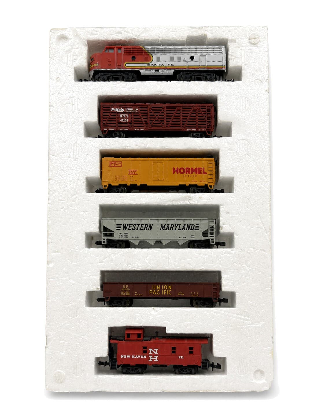 Vintage Arnold Rapido N Scale Santa Fe F9 Freight Train Lot 6-Piece