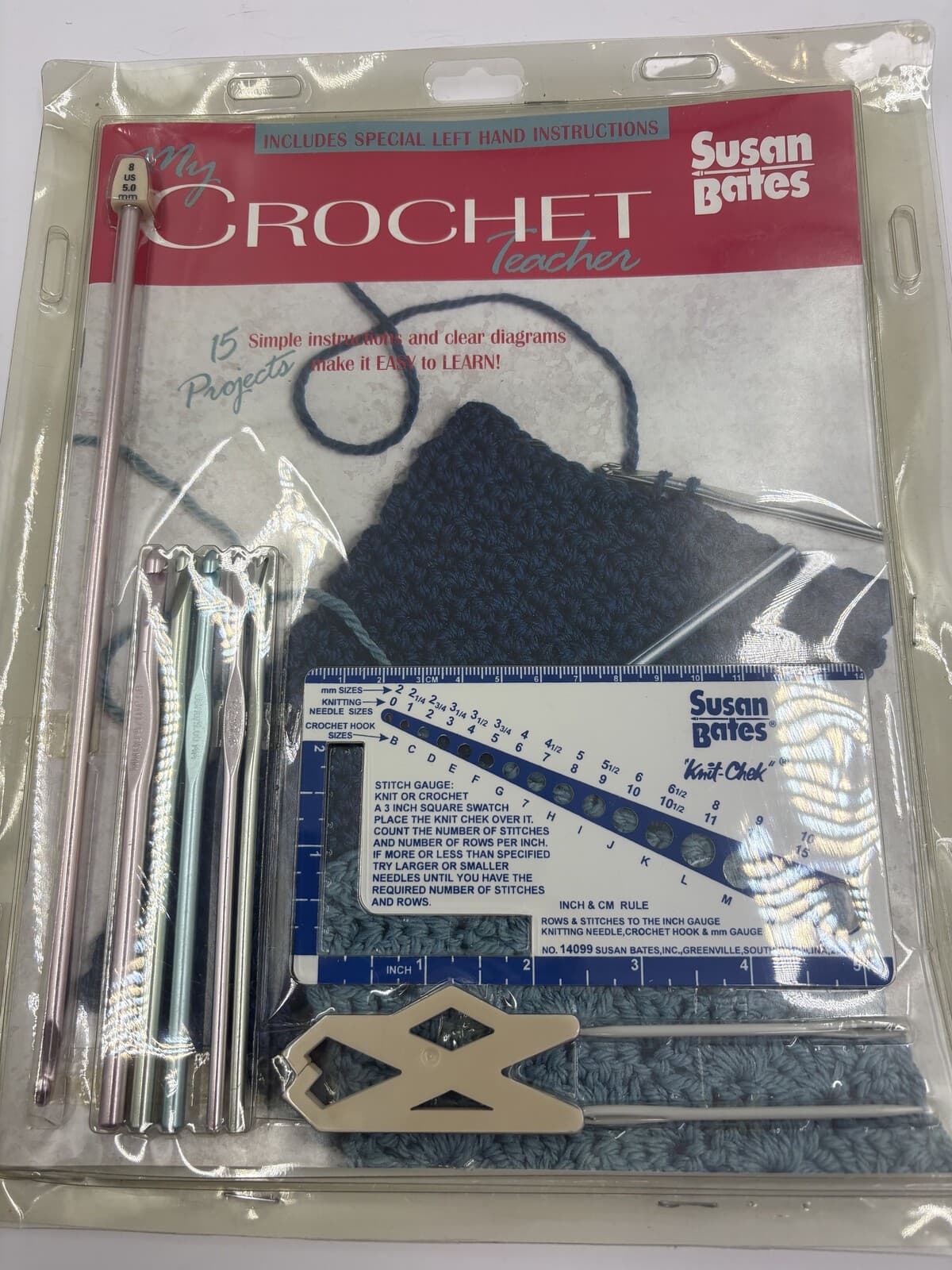 Vintage 1996 Susan Bates My Crochet Teacher Crochet Kit K17370 New