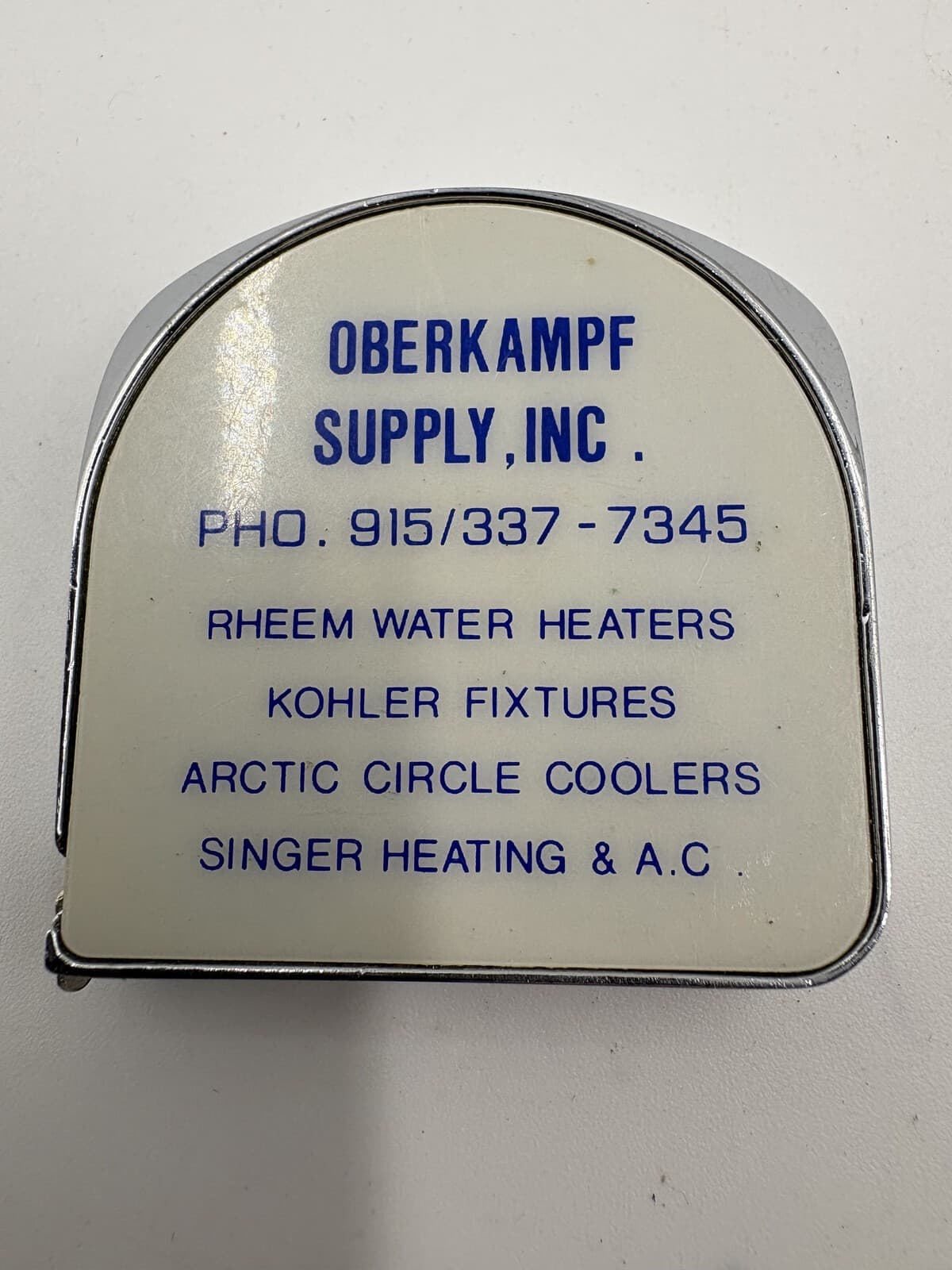 Vintage Lufkin W606 Advertising Tape Measure Oberkampf Supply 6 Ft