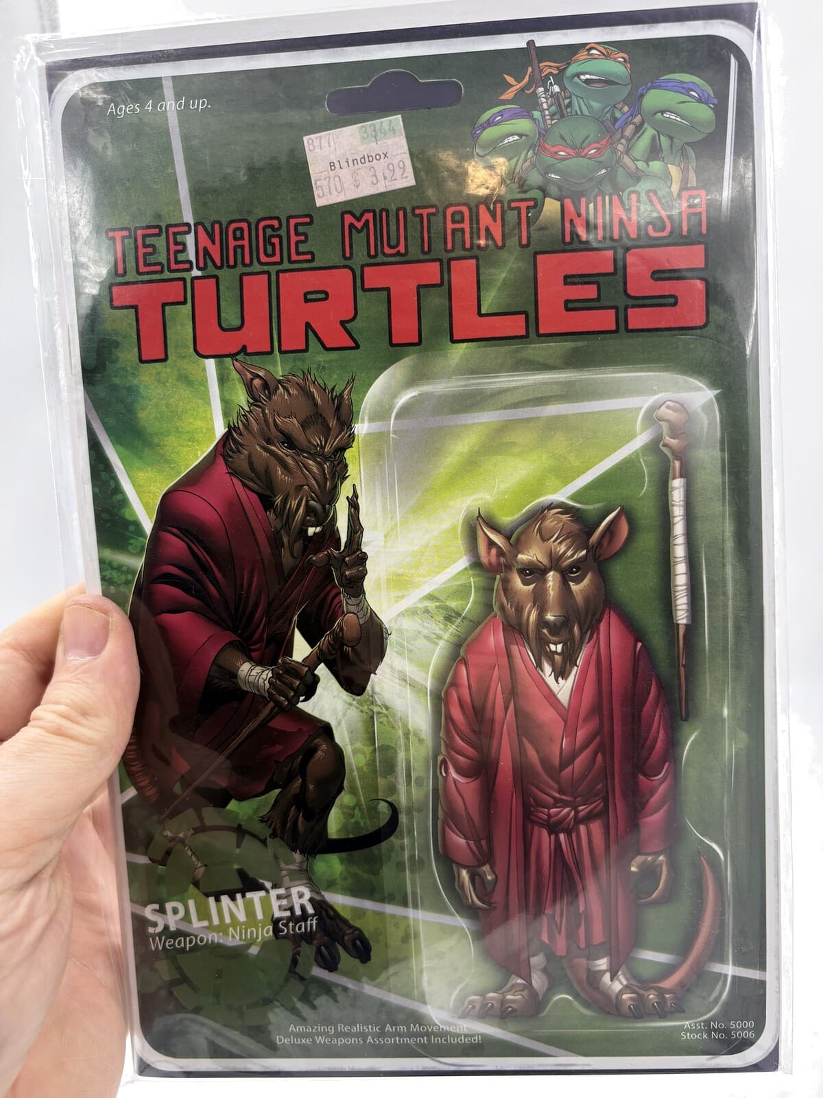 TMNT #55 Blindbox Splinter Action Figure Variant Comic IDW 2016 Ltd 300