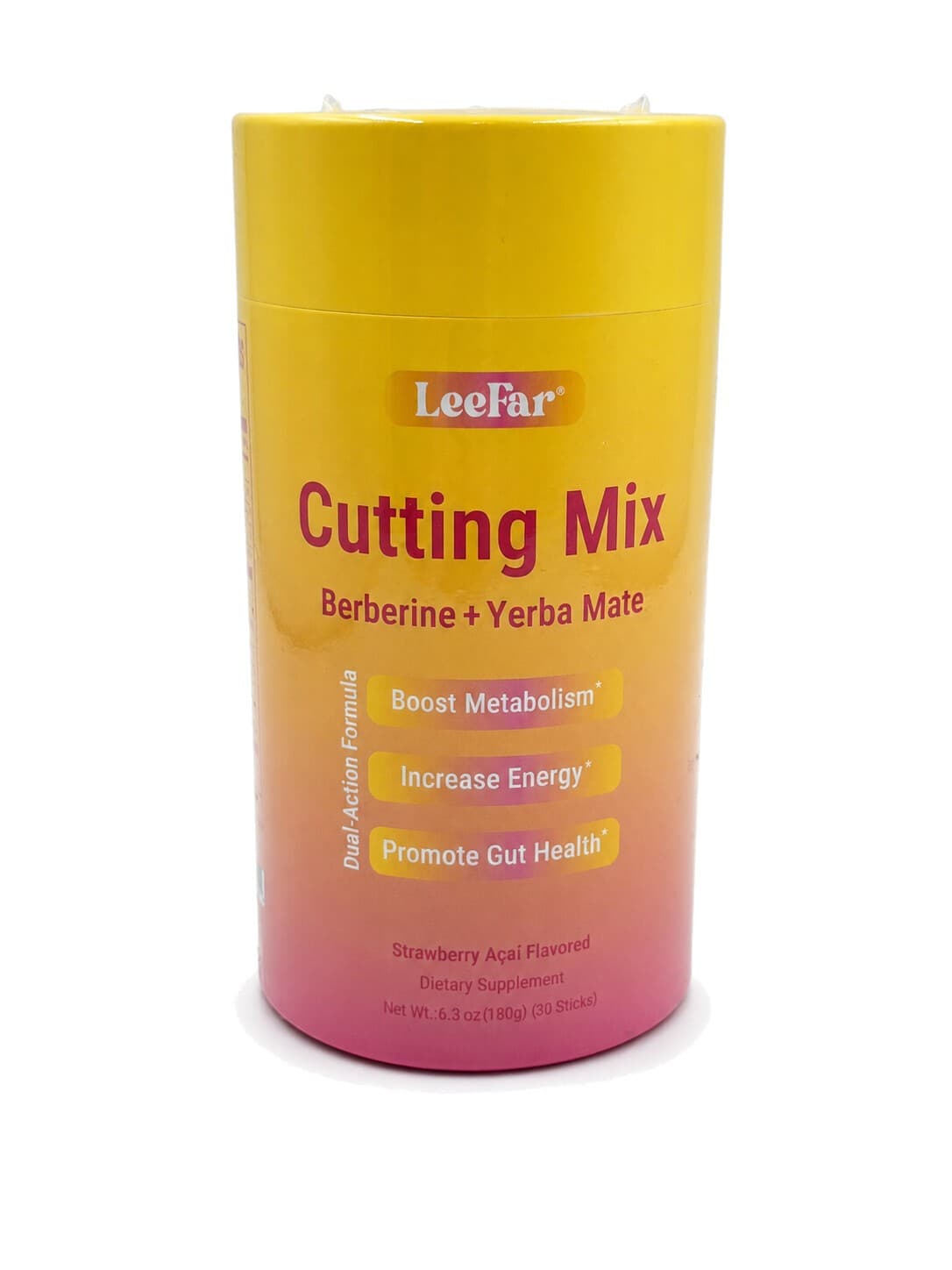LeeFar Cutting Mix Berberine Yerba Mate Strawberry Acai 30 Sticks New